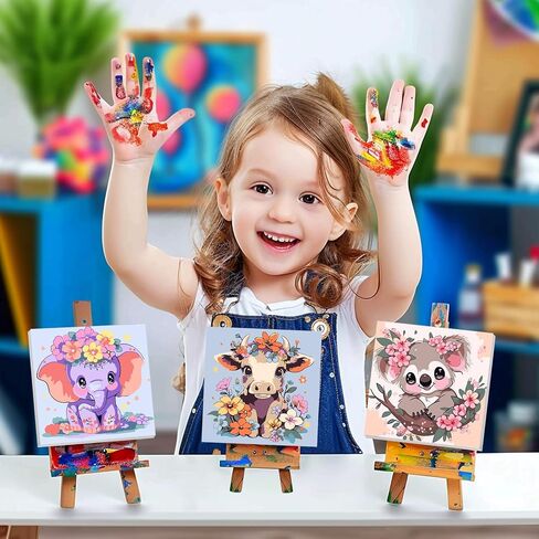 4 Pack Paint by Numbers Kit for Kids Paint by Number Kits Age 4-8 Painting Canvas for Kids Ages 8-12 Boys Framed Canvas Paint by Numbers Anime Drawing Kit Color by Numbers Kit for Kids 8x8 Inch in Saudi Arabia