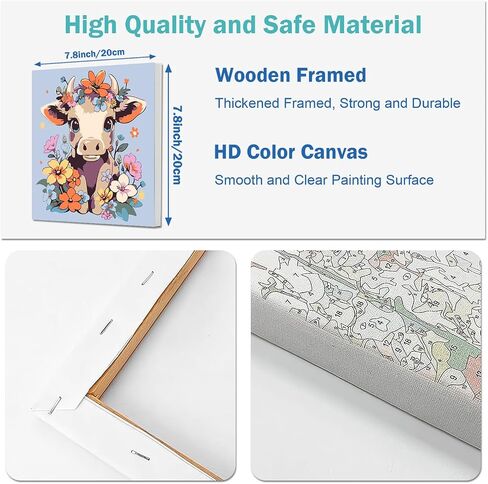 4 Pack Paint by Numbers Kit for Kids Paint by Number Kits Age 4-8 Painting Canvas for Kids Ages 8-12 Boys Framed Canvas Paint by Numbers Anime Drawing Kit Color by Numbers Kit for Kids 8x8 Inch in Saudi Arabia