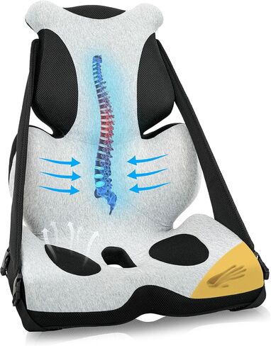 وسادة كرسي مكتب من الإسفنج الذكي، وسادة دعم أسفل الظهر، وسادة مقعد السيارة، وسادة كرسي من قطعة واحدة، تحسين الوضع، عرق النسا، تخفيف آلام العصعص في الورك والظهر، غير قابلة للانزلاق، حزام قابل للتعديل in Kuwait