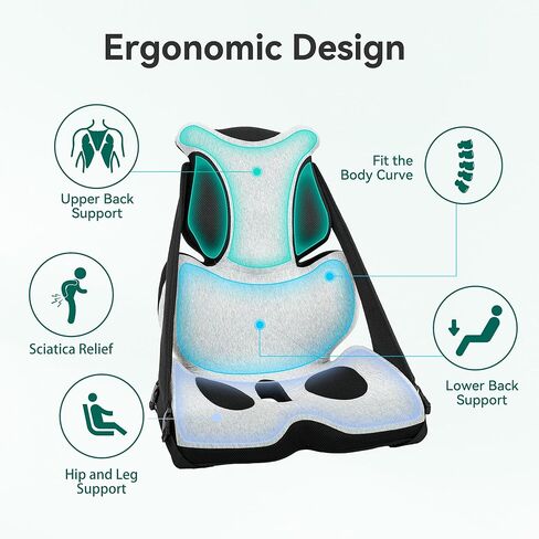 وسادة كرسي مكتب من الإسفنج الذكي، وسادة دعم أسفل الظهر، وسادة مقعد السيارة، وسادة كرسي من قطعة واحدة، تحسين الوضع، عرق النسا، تخفيف آلام العصعص في الورك والظهر، غير قابلة للانزلاق، حزام قابل للتعديل in Kuwait