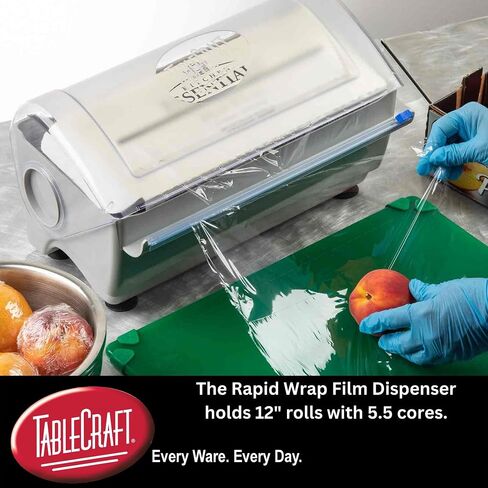 Tablecraft Film Wrapper Film Dispenser, Kenkut Single Roll of Plastic Food Cling Wrap and Aluminum Foil Holder, Slide Cutter, Heavy Duty Foodservice Restaurant Kitchen,White in Saudi Arabia
