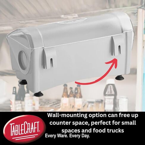 Tablecraft Film Wrapper Film Dispenser, Kenkut Single Roll of Plastic Food Cling Wrap and Aluminum Foil Holder, Slide Cutter, Heavy Duty Foodservice Restaurant Kitchen,White in Saudi Arabia