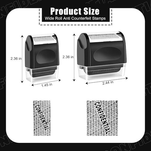 SIBEITU ختم حماية سرقة الهوية 2 حزمة، ختم الأسطوانة السري مع 4 عبوات حبر، ختم أمان سرقة الهوية لخصوصية الحساب، العنوان والتحقق من المعلومات | أسود in Kuwait