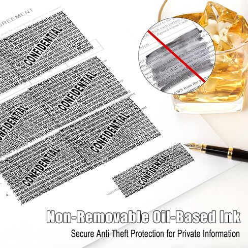 SIBEITU ختم حماية سرقة الهوية 2 حزمة، ختم الأسطوانة السري مع 4 عبوات حبر، ختم أمان سرقة الهوية لخصوصية الحساب، العنوان والتحقق من المعلومات | أسود in Kuwait