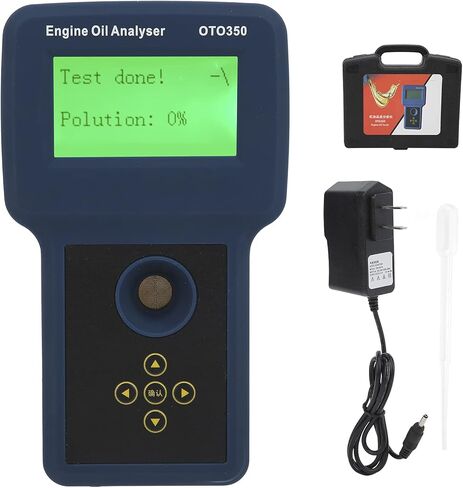 Yctze جهاز اختبار زيت المحرك، OTO350 جهاز اختبار زيت ABS محلل زيت المحرك شاشة LED أداة اختبار محلل قابلة لإعادة الشحن لمحرك البنزين (قابس أمريكي 100-240 فولت) in Kuwait