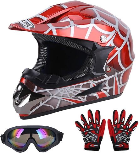 DOT Youth Dirt Bike Helmet,Kid ATV Helmet, for Youth Boys Girls 5-14 Ages ,Four Wheeler Helmet Kids, Motocross BMX MX UTV Snowmobile Go Kart Full Riding Dirt Bike Racing Skateboard Baseball in Saudi Arabia