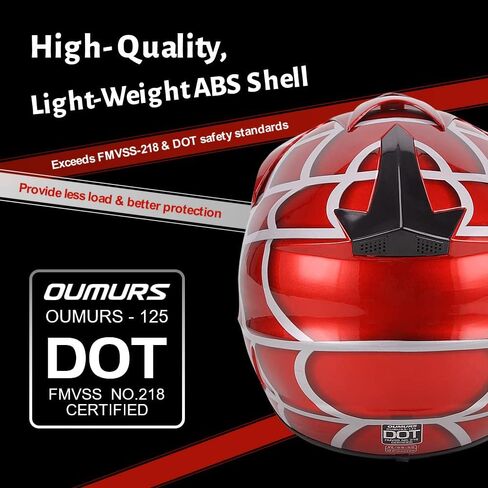 DOT Youth Dirt Bike Helmet,Kid ATV Helmet, for Youth Boys Girls 5-14 Ages ,Four Wheeler Helmet Kids, Motocross BMX MX UTV Snowmobile Go Kart Full Riding Dirt Bike Racing Skateboard Baseball in Saudi Arabia