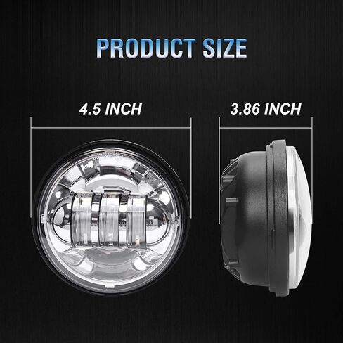 LX-LIGHT Dot وافق 2 قطعة كروم 4.5 بوصة LED تمرير ضوء LED مصابيح ضباب للدراجات النارية مساعدة ضوء لمبة دراجة نارية العارض مصباح القيادة in Kuwait