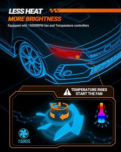 SEALIGHT H11/H9/H8 9005/HB3 LED Bulbs Combo, 44000 Lumen 600% Brightness 6500K Cool White, H11 Lo Beam 9005 Hi Beam Bulb, Plug-N-Play H11 9005 Fog Light Halogen Replacement With Cooling Fan, Pack of 4 in Saudi Arabia