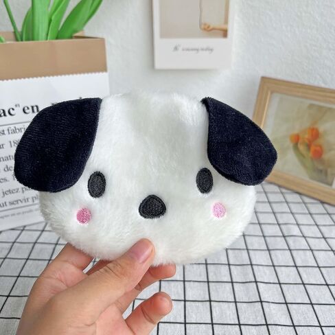 Kids Dog Coin Purse, Small Cute Kawaii Plush Change Pouch with Zipper for Little Girls Boys 2Pcs in Saudi Arabia