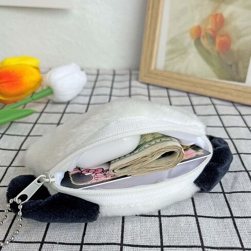 Kids Dog Coin Purse, Small Cute Kawaii Plush Change Pouch with Zipper for Little Girls Boys 2Pcs in Saudi Arabia