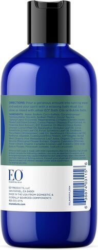 EO Bubble Bath, 12 Ounce (Pack of 1), Eucalyptus Lemon, Plant-Based, Botanical Extracts in Saudi Arabia