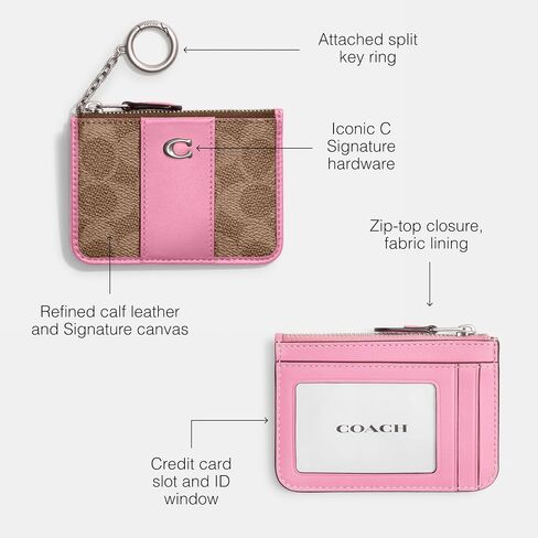 Coach Mini Id Skinny, Vivid Pink in Saudi Arabia