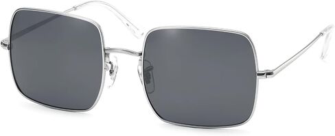 Square Sunglasses for Women Men Polarized Vintage Retro Metal Frame Trendy Sun Glasses in Saudi Arabia