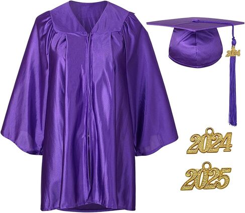 LMYOVE Kindergarten Preschool Graduation Cap and Gown Set with 2024 Tassel Shiny PreK Graduation Set for Kids in Kuwait