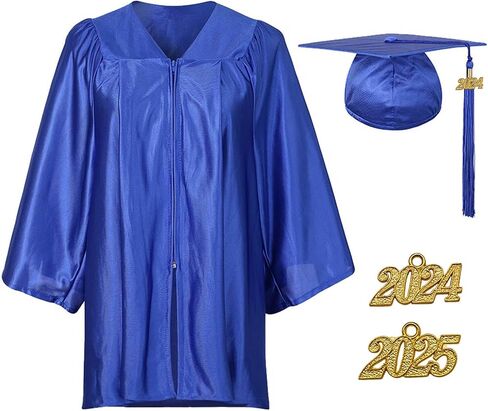 LMYOVE Kindergarten Preschool Graduation Cap and Gown Set with 2024 Tassel Shiny PreK Graduation Set for Kids in Kuwait