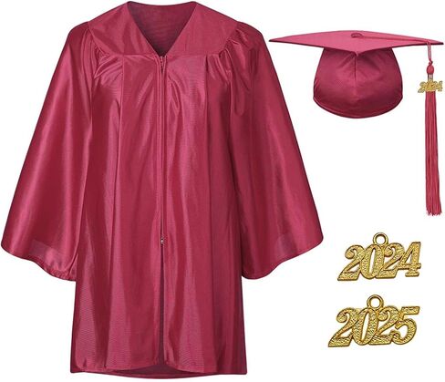 LMYOVE Kindergarten Preschool Graduation Cap and Gown Set with 2024 Tassel Shiny PreK Graduation Set for Kids in Kuwait