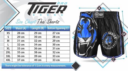 Muay Thai Boxing Shorts for Training and Kick Boxing, Combat Sports - Multiple Color Options in Kuwait