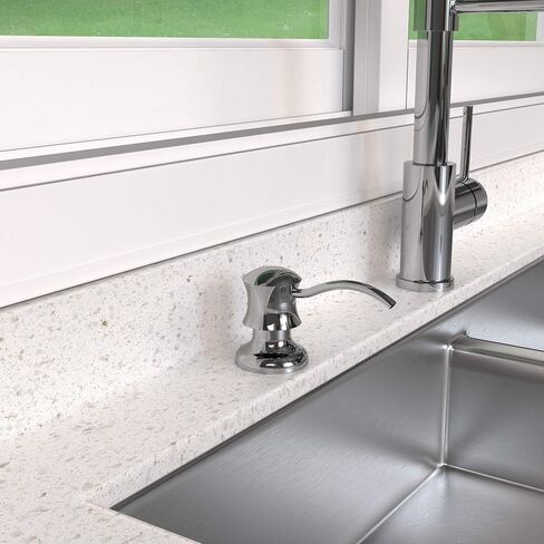 Keeney K612DSBN Premium Style Soap or Lotion Dispenser with Large Capacity Bottle (16 oz.), Brushed Nickel in Saudi Arabia