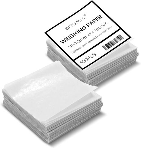 6x6 Cellulose Weighing Paper 500 Pcs| Non-Stick Non-Absorbent Nitrogen-Free Gloss Paper Sheets for Scale Measurement Samples Transfer Laboratory Sample Weighing Paper in Saudi Arabia
