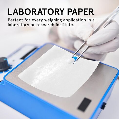 6x6 Cellulose Weighing Paper 500 Pcs| Non-Stick Non-Absorbent Nitrogen-Free Gloss Paper Sheets for Scale Measurement Samples Transfer Laboratory Sample Weighing Paper in Saudi Arabia