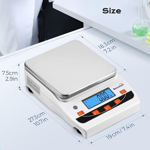 Bonvoisin Lab Scale 3000g x 0.01g High Precision Laboratory Scientific Scale 0.01 Gram Accuracy Electronic Analytical Balance Digital Kitchen Jewelry Counting Scale in Saudi Arabia