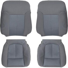NLQR Driver and Passenger Side Bottom & Top Back Replacement Seat Covers Cloth Steel Gary Compatible with Ford F150 2011 2012 2013 2014 in Saudi Arabia