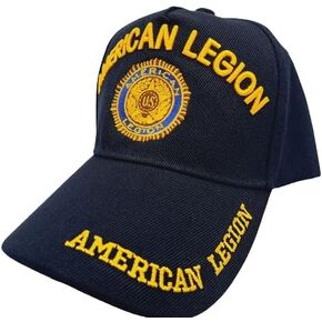 American Legion Mens Embroidered Cap Hat Black Strapback Closure in Saudi Arabia