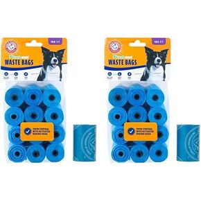 Arm & Hammer Easy-Tear Disposable Dog And Cat Waste Bags With Activated Baking Soda, 180 Dog Poop Bags, 9 x 14 Inches in Kuwait