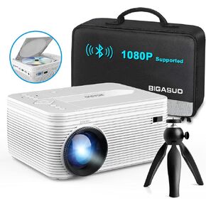 Bigasuo 850ansi projector مع WiFi و Bluetooth - 1080p HD Outdoor Movie Projector 4K ، العرض المنزلي 400 "بحد أقصى ، 4p و ± 50 ° Keystone ، 60 ٪ Zoom ، متوافق مع الكمبيوتر المحمول ، عصا التلفزيون ، PS5 ... in Saudi Arabia