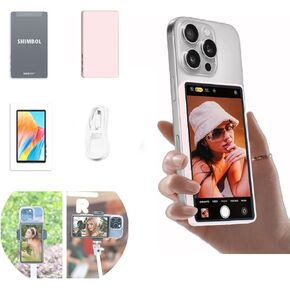 CP5 LITE VLOG Selfie Monitor Screens ، 5 بوصة 1080 بكسل مرآة الكاميرا الخلفية الخلفية ، و 50 مترًا اتصالًا بنقرة واحدة لصور شخصية iPhone ، ومواقف الفيديو ، والبث المباشر مع حالة زرقاء مغناطيسية (بدون شاشة تعمل باللمس) in Kuwait