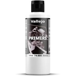 Vallejo - Surface Primer Color | White Acrylic Primer 60 ml (2.02 fl.oz.) | Matte Finish and Fast Drying | Perfect for Airbrushing and Great Adhesion to Figurines and Scale Models in Kuwait