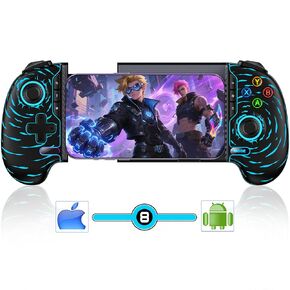 Mobile Game Controller for iPhone/Android with Hall Joystick, Wireless Phone Controller with Phone Case Support, Compatible with Xbox Game Pass, Steam Link, Call of Duty, Minecraft, Roblox in Kuwait