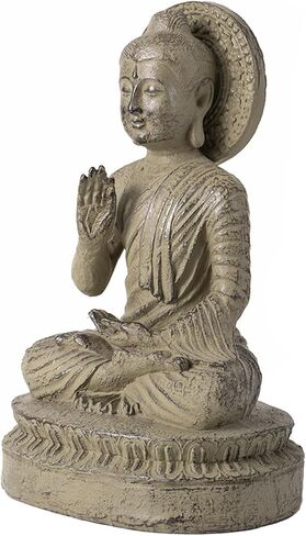 Vilead Resin Buddha تمثال للديكور المنزلي ، وهو يجلس تمثال بوذا ، ومنحوتات Zen ، وديكور بوذا لغرفة المعيشة ، أو هدية بوذا الداخلية للضريح أو التأمل أو الاسترخاء in Kuwait