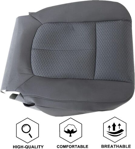 NLQR Driver and Passenger Side Bottom & Top Back Replacement Seat Covers Cloth Steel Gary Compatible with Ford F150 2011 2012 2013 2014 in Saudi Arabia