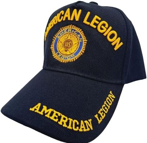 American Legion Mens Mensed Cap Hat Capback Black Closure in Saudi Arabia