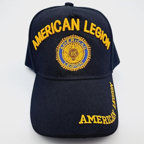 American Legion Mens Mensed Cap Hat Capback Black Closure in Saudi Arabia