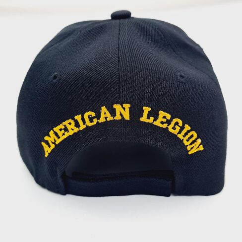 American Legion Mens Mensed Cap Hat Capback Black Closure in Saudi Arabia