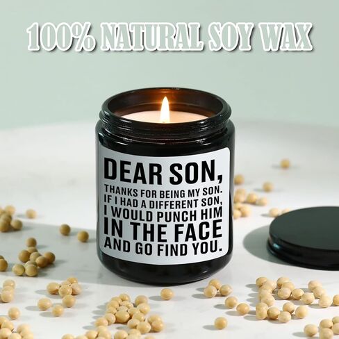 Son Gifts from Mom Dad, Birthday Gifts Ideas for Son Adult, Cool Fathers Christmas Valentines Graduation Wedding Gift for Sons - Sandalwood Scented Candles for Men in Saudi Arabia
