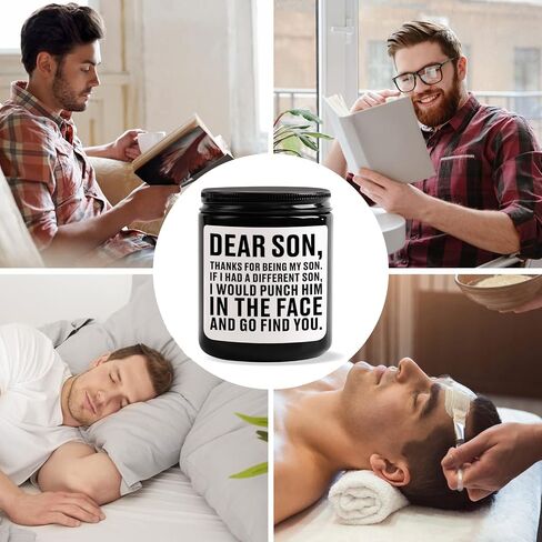 Son Gifts from Mom Dad, Birthday Gifts Ideas for Son Adult, Cool Fathers Christmas Valentines Graduation Wedding Gift for Sons - Sandalwood Scented Candles for Men in Saudi Arabia