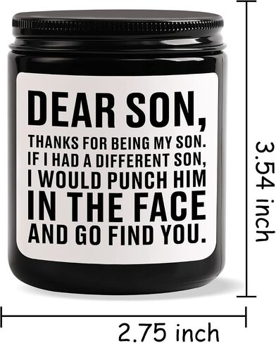 Son Gifts from Mom Dad, Birthday Gifts Ideas for Son Adult, Cool Fathers Christmas Valentines Graduation Wedding Gift for Sons - Sandalwood Scented Candles for Men in Saudi Arabia