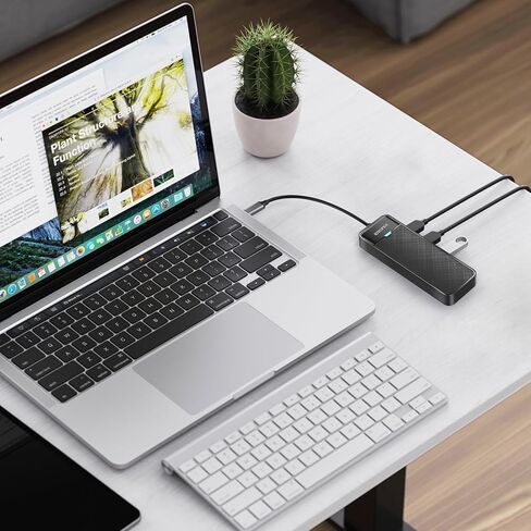 IDSONIX USB3.0 HUB 4-PORT USB Splitter Ultra Slim Multiport Extender لسطح المكتب ، الكمبيوتر المحمول ، Xbox ، محرك أقراص محرك الأقراص ، HDD ، وحدة التحكم ، الطابعة ، الكمبيوتر ، لوحات المفاتيح ، الماوس [شحن غير مدعوم] (كابل 6 قدم) in Kuwait