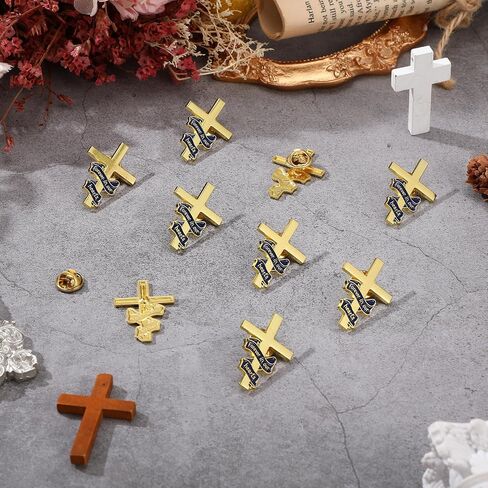 Misdary 50 Pcs Funeral Favor for Guest Funeral Cross Ribbon Pins Memorial Lapel Brooch Forever in Our Hearts Religious Christian Celebration of Life Gift for Mourning Remembrance Day in Saudi Arabia