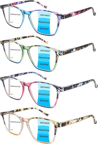 Progressive Multifocus Reading Glasses for Women Men Blue Light Blocking Anti Eyestrain Readers in Saudi Arabia