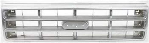 Garage-Pro Grille Assembly-متوافق مع 1989-1991 Ford Bronco ، Fits F-150 ، F-250-Silver Painted Silver in Saudi Arabia