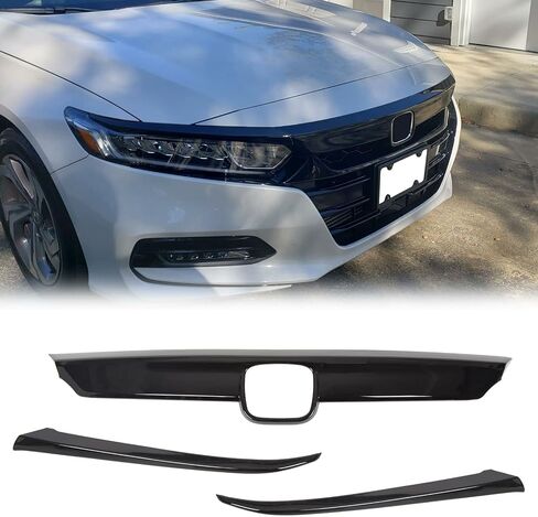 مجموعة الغلاف الأمامية البيئية وغطاء الجفن متوافق مع 2018-2020 هوندا 10th Accord Sedan 4DR ABS Glossy Black Lip Pumper Told Tlamping 3pcs 3pcs in Saudi Arabia