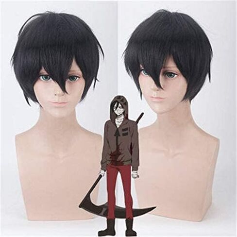 Anime Angels of Death Zack Isaac Foster Cosplay Gen Men Black Short Haild Have Haw Halloween Party Assume Association in Saudi Arabia