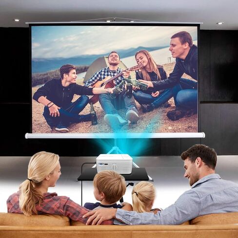 BIGASUO 850ANSI Projector with WiFi and Bluetooth - 1080P HD Outdoor Movie Projector 4K Support, Home-Projectors Max 400" Display, 4P & ±50° Keystone, 60% Zoom, Compatible with Laptop, TV Stick, PS5… in Saudi Arabia