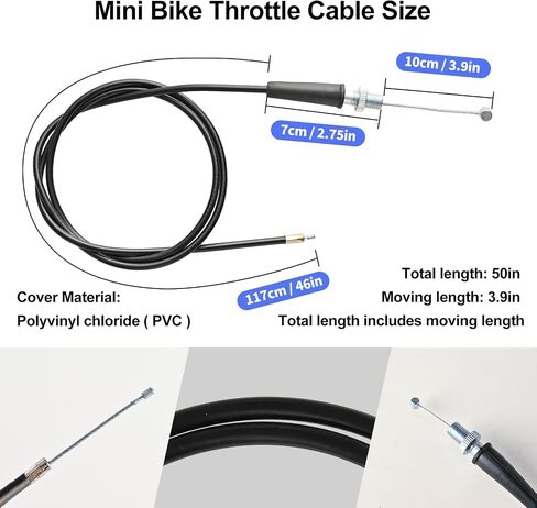 VM22 Carburetor Carb Predator 212CC Carburetor Throttle Cable Cable Clips and Cable Set 22 Mm/0.87 مع مرشح هواء 38 ملم ومجموعة 26 مم أنابيب الطائرات الرئيسية (أسود) in Kuwait