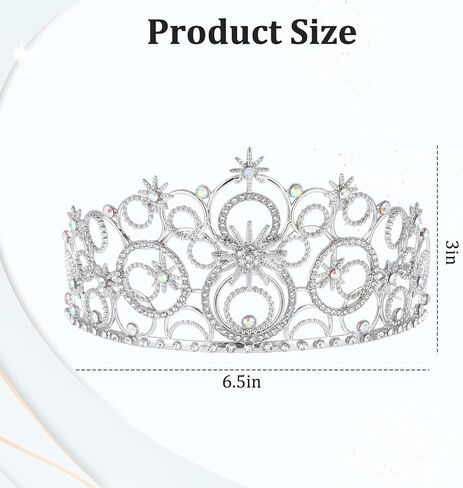 التيجان للنساء ، سبائك الأميرة تاج الزفاف Tiaras للعروس مع أحجار الراين عيد ميلاد TIARA للنساء ، كوين تاج رأس الرحلة لإكسسوارات الأزياء in Kuwait